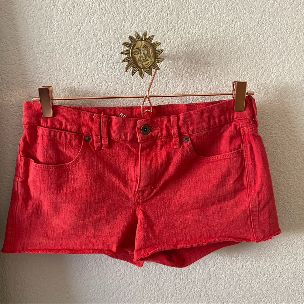 Madewell Red Cut Off Shorts Size 27
